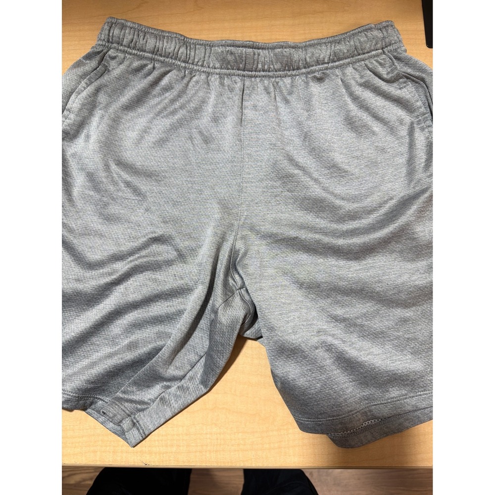 RBX Performance Mens Heather Gray Athletic Training Shorts Mesh Panels Size M